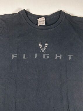 Vintage Nike Center Swoosh Shirt Flight Black RARE 3XL faded